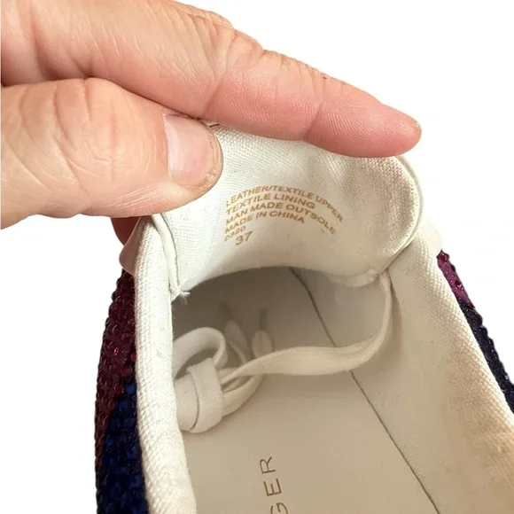 NWOT Kurt Geiger Multicolor Striped Sneakers - Picture 6 of 9